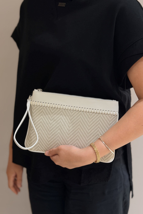Mahal Bags Zigzag Desen Clutch Çanta