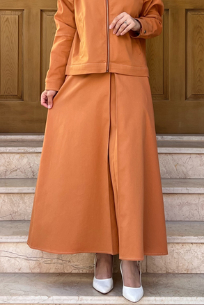 Ceremony Plikaşeli Pamuk Gabardin Etek