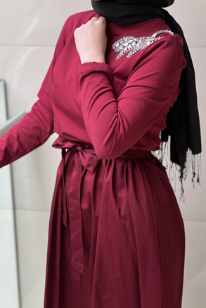 Missemramiss Taşl İşlemeli Comfort Elbise
