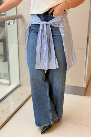 Twist Çift Parça Görünüm Jean Pantolon