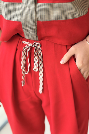 Twist Pileli Wide Leg Pantolon