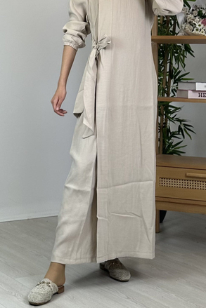 İnvee Yandan Bağlamalı Tencel Elbise