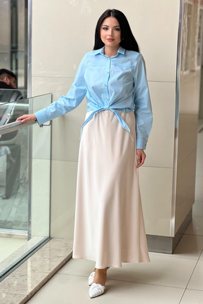 On Fashion Etek Ucu Bağlama Detaylı Gömlek