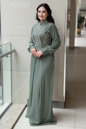 Fashion Night Taş İşlemeli Abiye Elbise