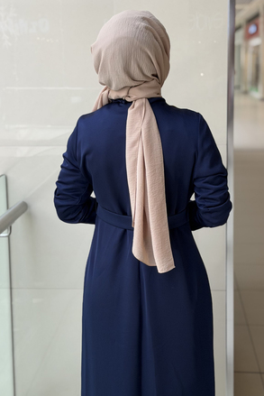 Matex Omuzu Aksesuar Detaylı Pelerin Kollu Abiye Elbise