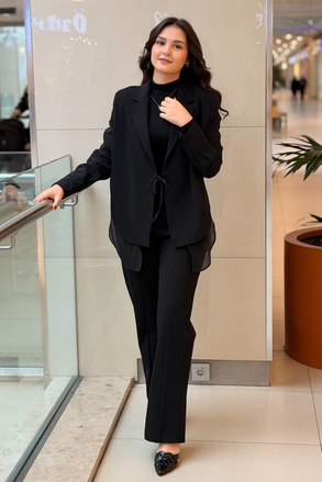 İpekyol Kumaş Mix Vatkalı Blazer Ceket
