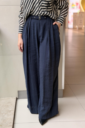 Twist Pileli Wide Leg Pantolon