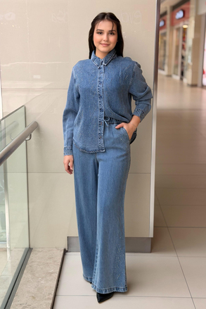 İpekyol Hotfix Baskılı Denim Pantolon