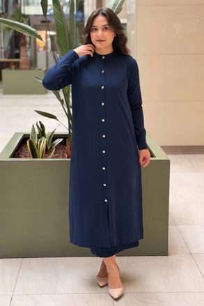 Nuss Basic Uzun Merserize Hırka