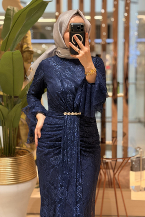 Fashion Night Lez Dantel Abiye Elbise
