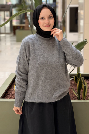 Tığ Triko Yün Kaşmir Ve İpek Karışımlı Bluz