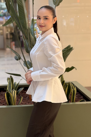 İpekyol Poplin Peplum Gömlek