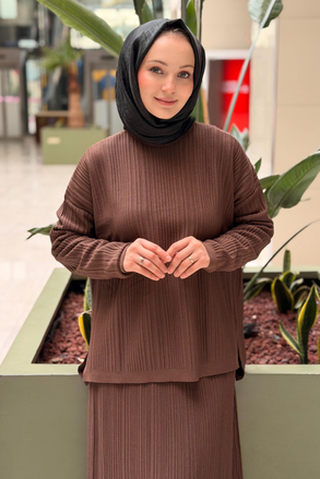 Nuss Fitilli Tunik Etek Merserize Takım