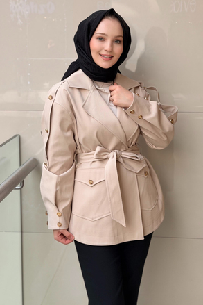 Missemramiss Virelle Kısa Trençkot