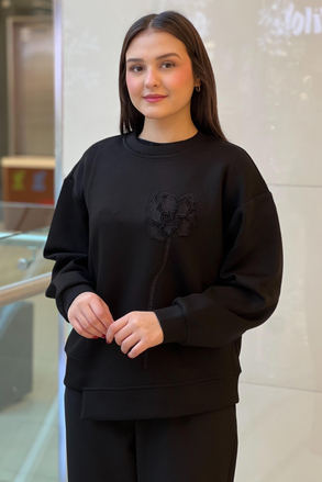 İpekyol Üç Boyutlu Nakışlı Sweatshirt