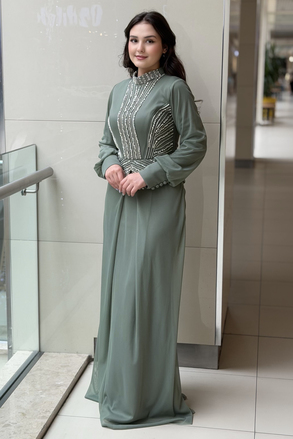 Fashion Night Taş İşlemeli Abiye Elbise