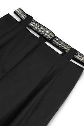 Twist Strass Taşlı Cutout Pantolon