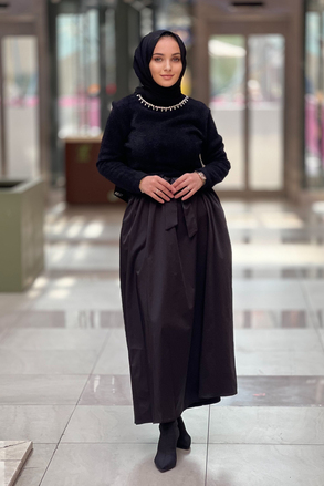Missemramiss Triko Garni Taşlı Elbise