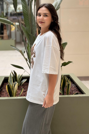 Missemramiss Floral Nakışlı Tişört