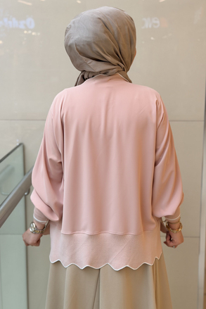 Ghisa Ziigzag Desenli Triko Kombinli Tunik