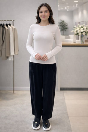 Mahal Casual Biskilet Yaka Cotton İçlik Body
