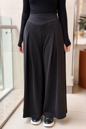 Ghisa A pileli Bol Paça Modal Pantalon