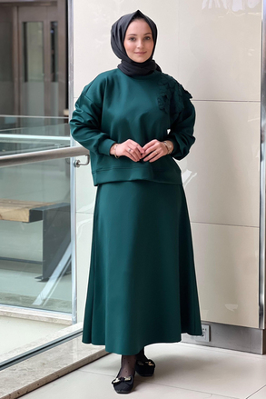Missemramiss Alaera Nakışlı Bluz Etek Takım