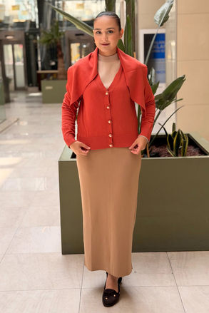 Nuss Çıkarılabilir Şal Aksesuarlı Merserize Hırka