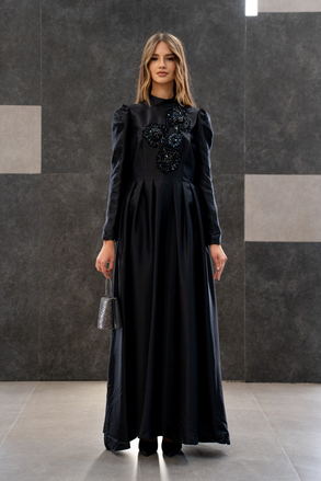 Senna 30035-23K Antique Flowers Dress Abiye Elbise