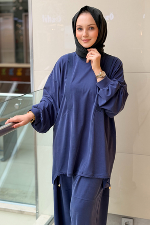 Ghisa Ribana Detaylı Tunik Pantolon Liosel Takım