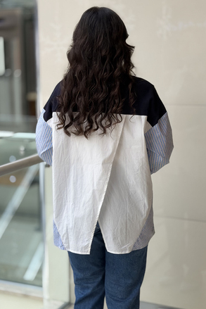 İpekyol Kumaş Mix Oversize Gömlek