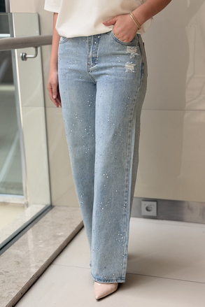 Ghisa Full Serpme Taş İşlemlei Jean Pantolon