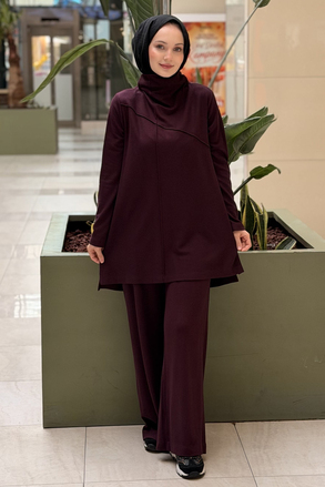 Kahma Balıkçı Yaka Triko Tunik Pantolon Takım