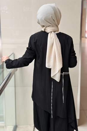Kahma Saçak Detaylı Asimetrik Tunik Pantolon Takım
