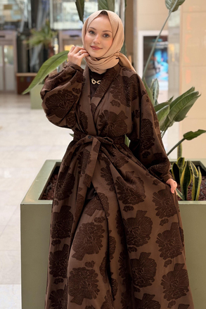 Ceremony Şöni Kesme Jakarlı Kaftan Pantolon Takım