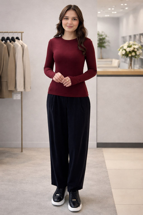 Mahal Casual Biskilet Yaka Cotton İçlik Body