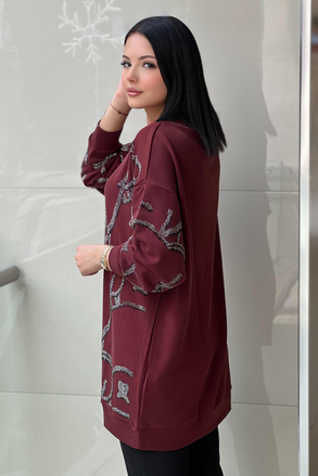 Ghisa Taş Desenli Tunik