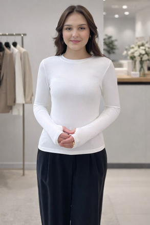Mahal Casual Biskilet Yaka Cotton İçlik Body