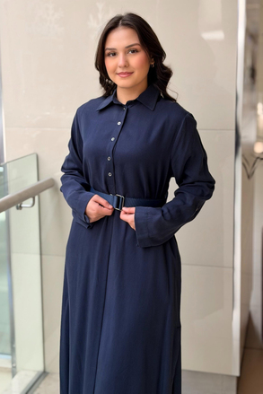 Nurcan Çetin Önü Yarım Düğmeli Uzun Tunik Pantolon Takım