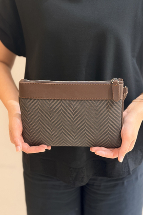 Mahal Bags Zigzag Desen Clutch Çanta