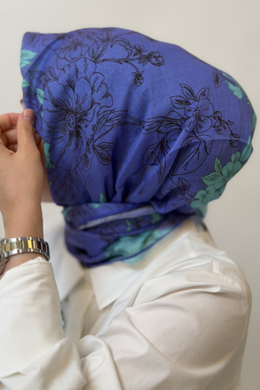 İpekevi Soft Floral Desenli Tenzel Eşarp