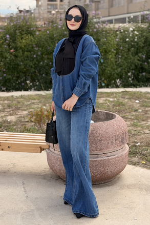 İpekyol Fularlı Kumaş Mix Gömlek
