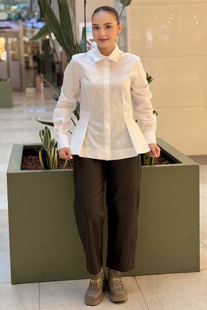 İpekyol Poplin Peplum Gömlek