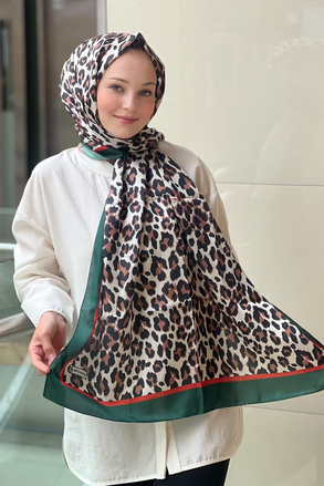 Siyane İpeksi Leopar Vual Şal