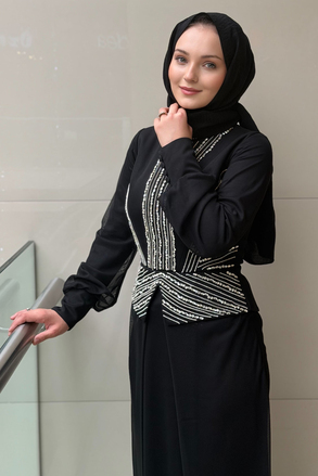 Fashion Night Taş İşlemeli Abiye Elbise