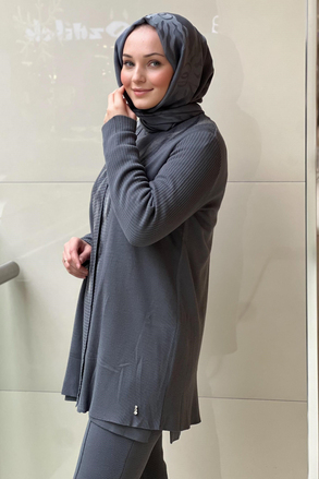 Missdalida 9028-23K Keçe Detaylı Hırka