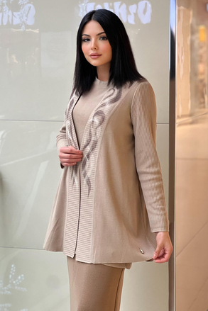 Missdalida 9028-23K Keçe Detaylı Hırka