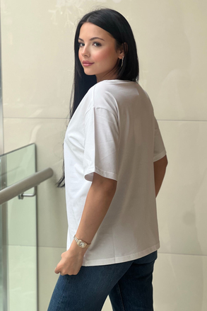 İpekyol V Yaka Kısa Kol Basic Tshirt