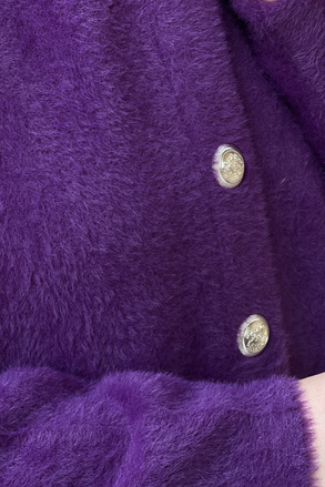 Nuss Önden Çıtçıtlı Basic Angora Hırka