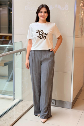 Twist Büzgülü Wide Leg Pantolon